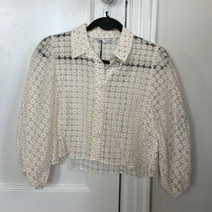 Zara Sheer floral top